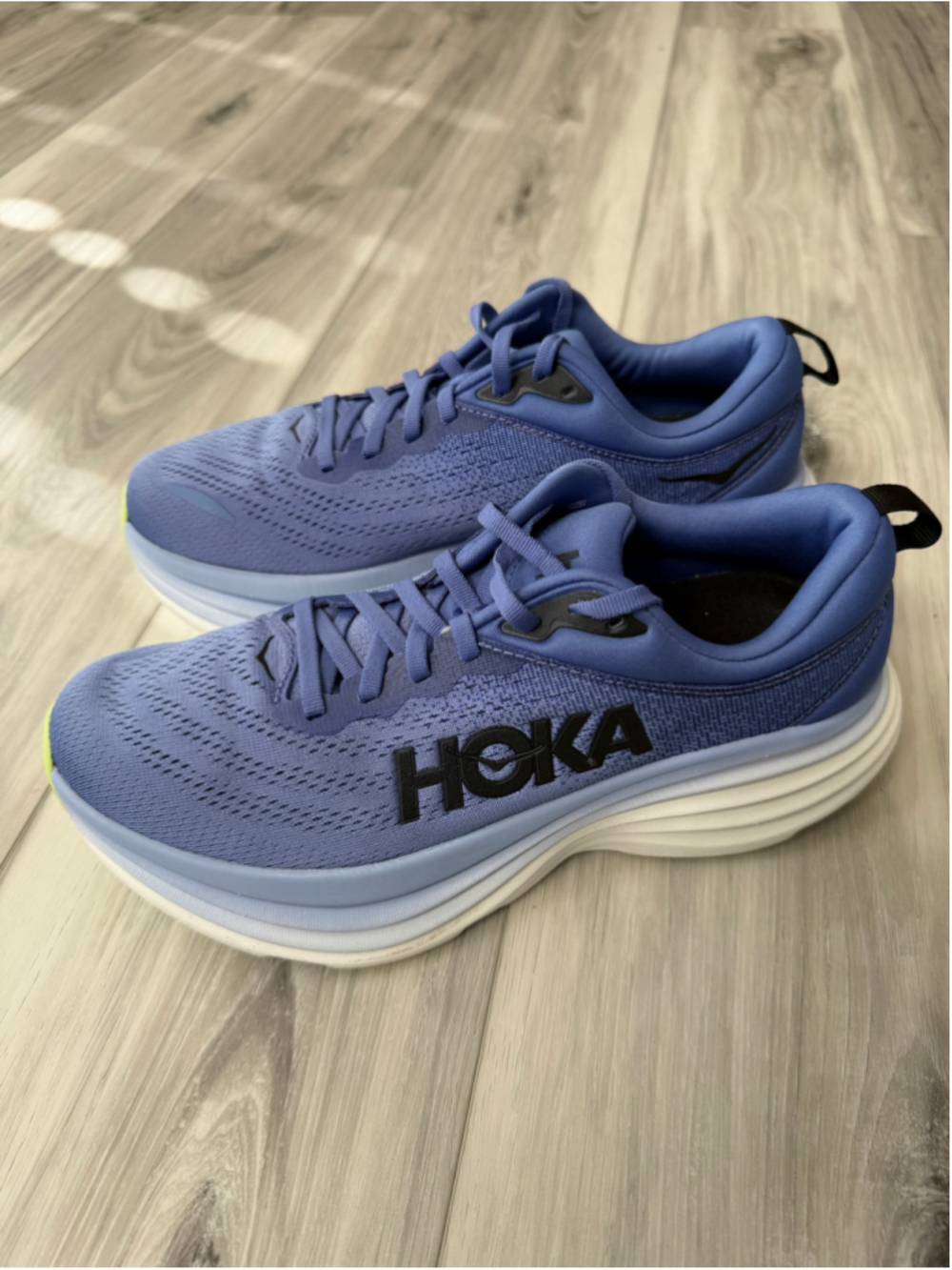 HOKA Bondi 8 Womens 9 Blue Running Walking Shoes 1127952 SCS Max Cushion